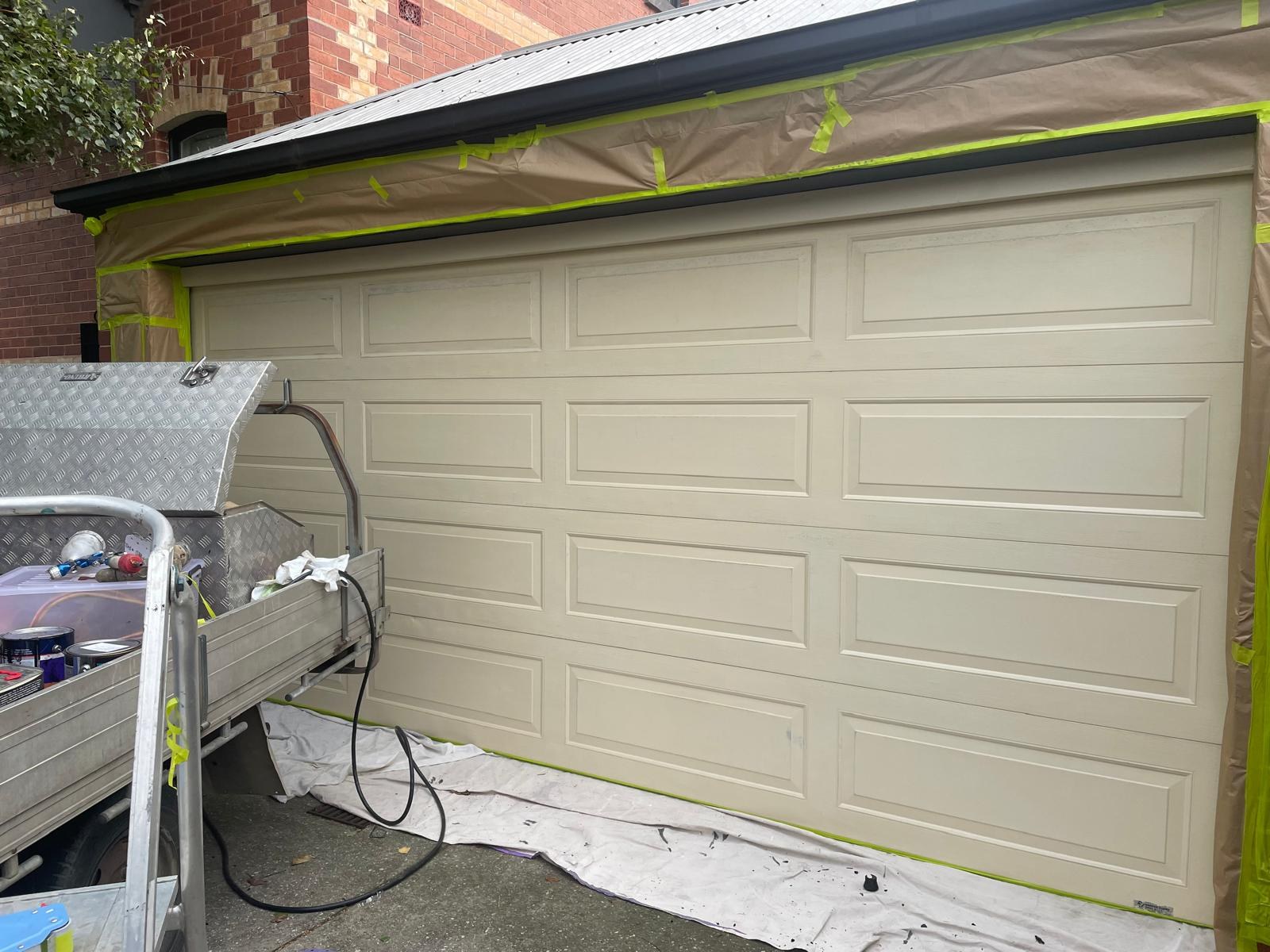 Garage door preparation and masking