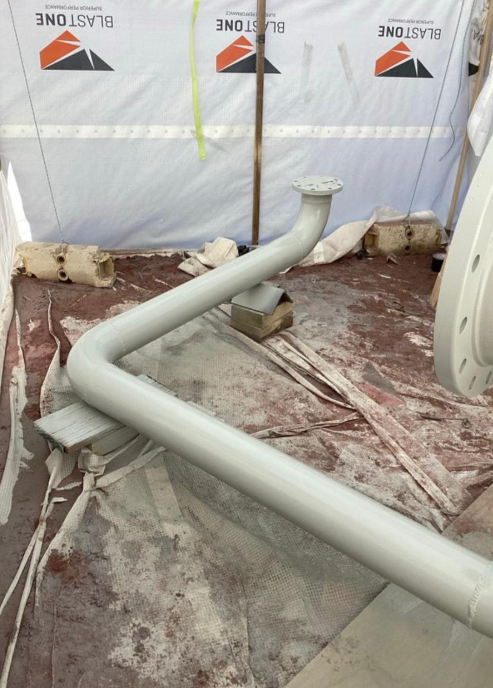 Industrial pipe coating