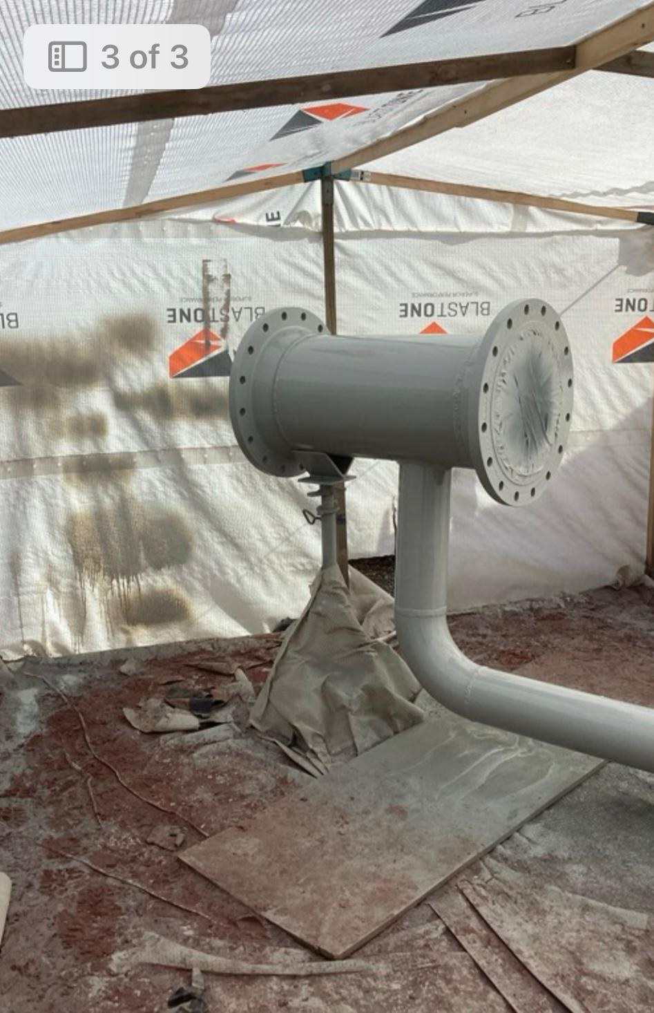 Industrial pipe spool coating